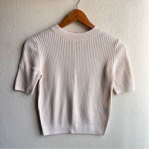 Uniqlo wool Cream Ribbed Women's Top